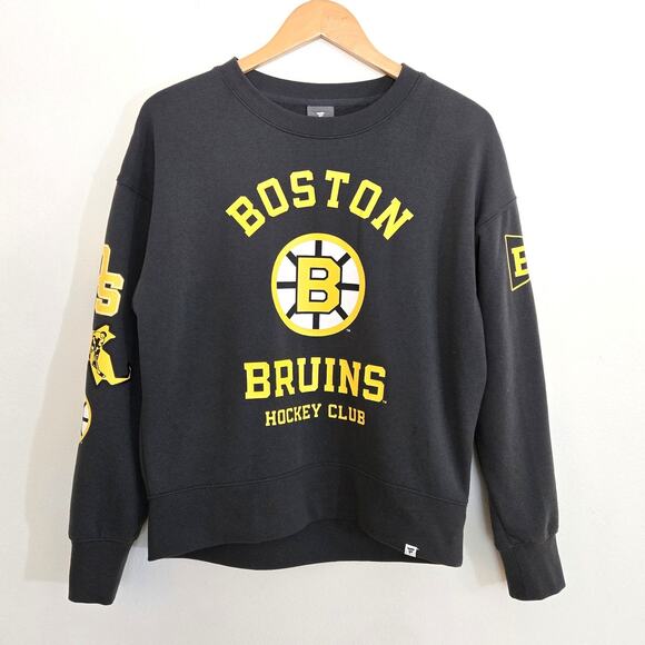 Boston Bruins Fanatics Women's Go Team Pullover Grey Crewneck Sweatshirt Size S - Picture 1 of 10